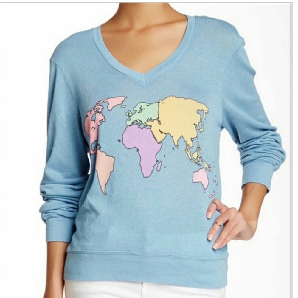 Wildfox World Map Sweater