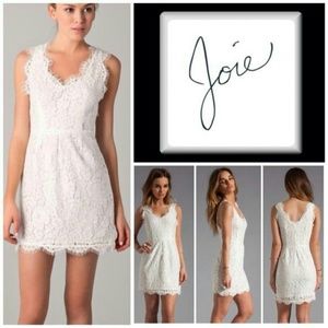 Joie white eyelash lace Rori dres small