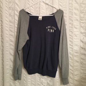 Long sleeve navy VS PINK top