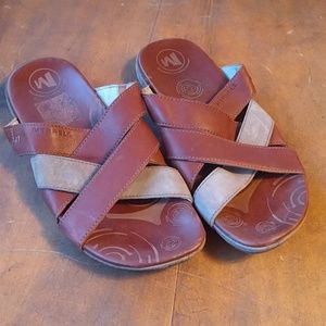 9 Merrel Leather Slide