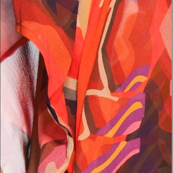 NWT Mystic Red Tribal Print Open Front Kaftan - Picture 4 of 4