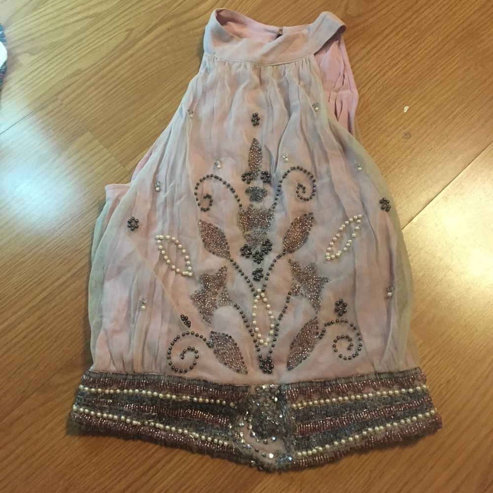 French Connection beaded shirt