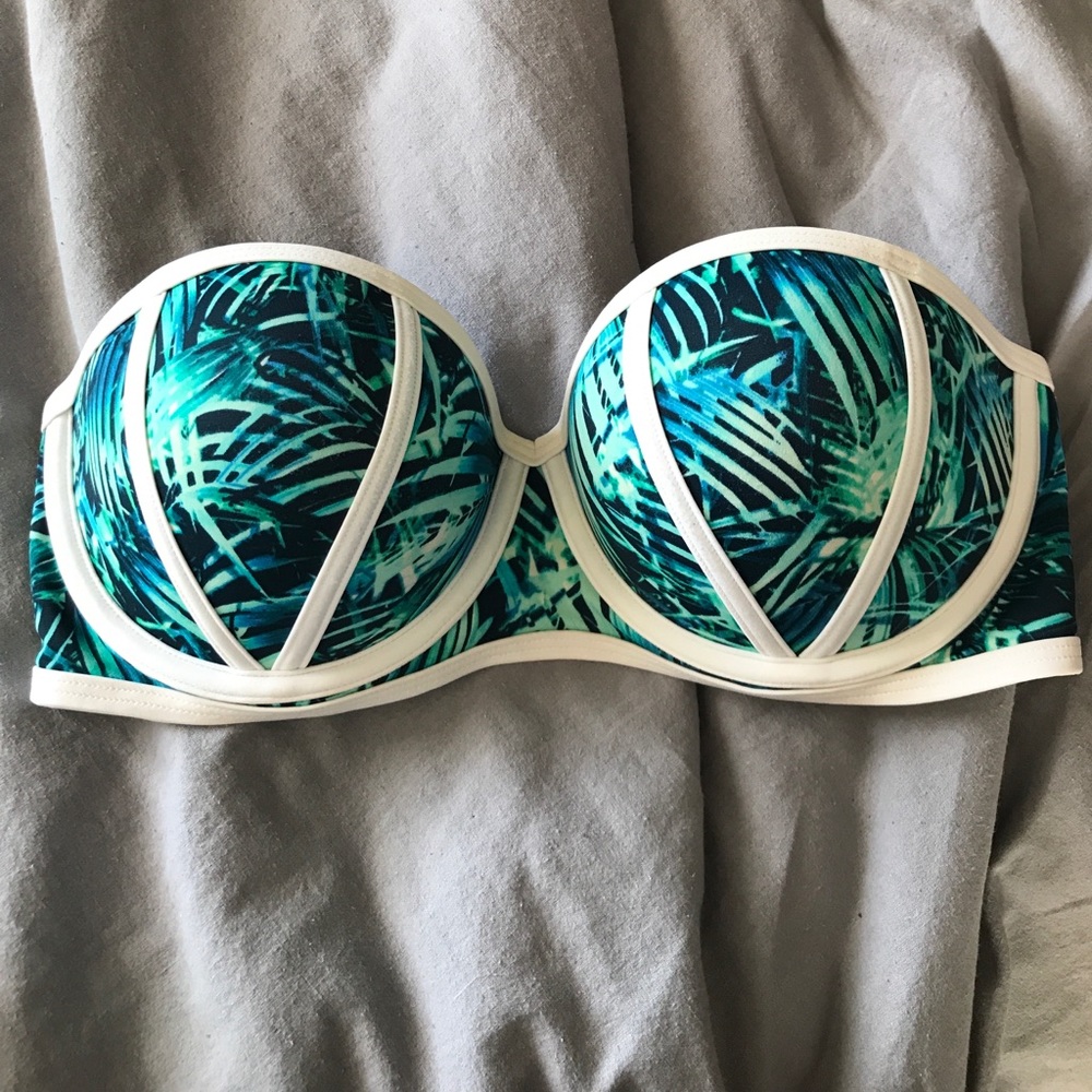 PINK bandeau bikini top