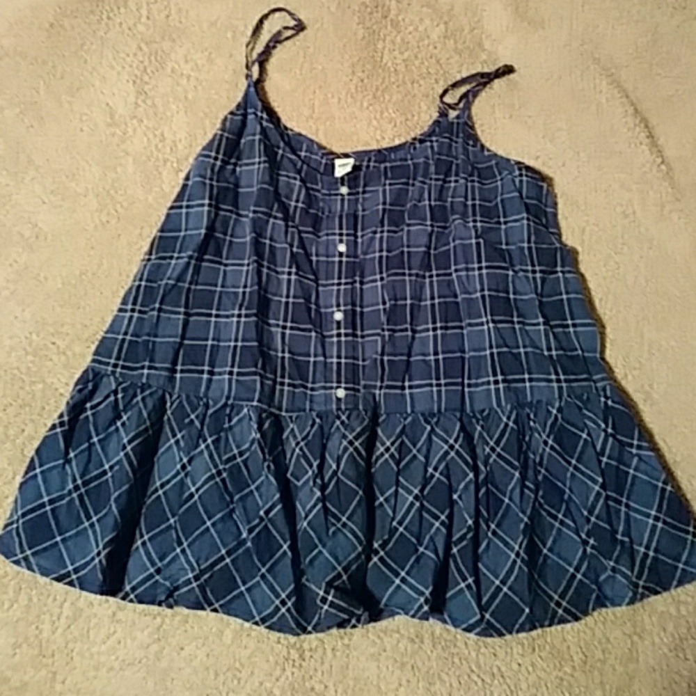Plaid ruffle top
