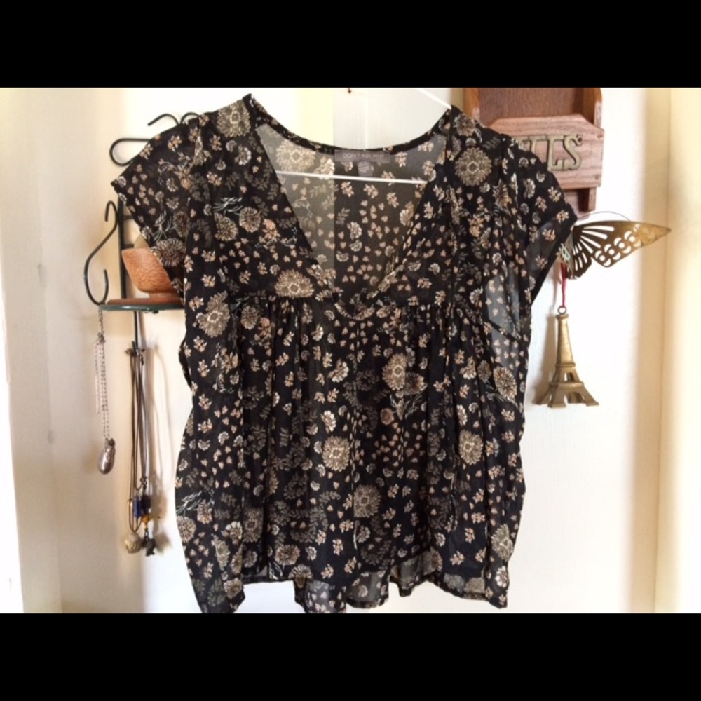flowy flower Crop Top