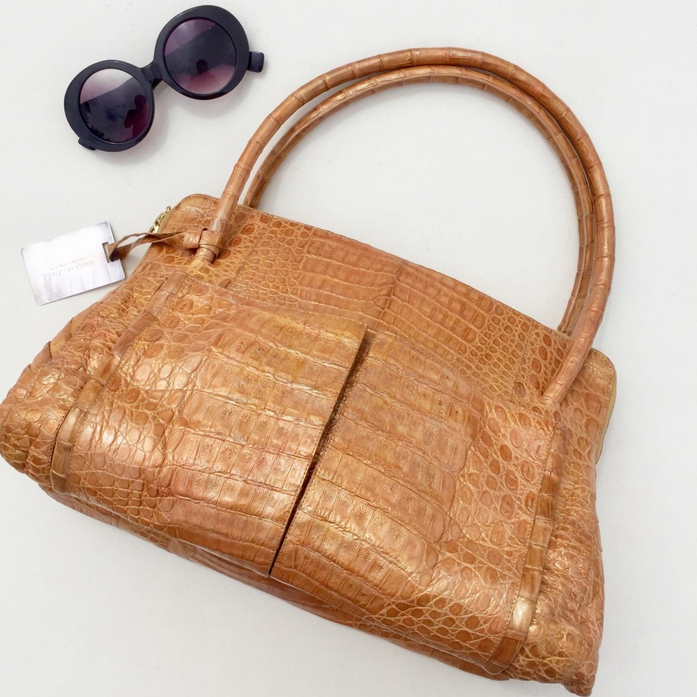 Nancy Gonzalez Linda Medium Croc Satchel