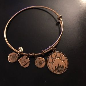 Alex and Ani Dog Print Bracelet