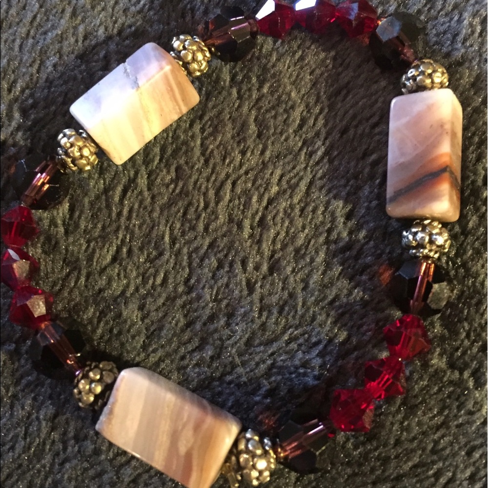 Bracelet-Glass Beads-Red