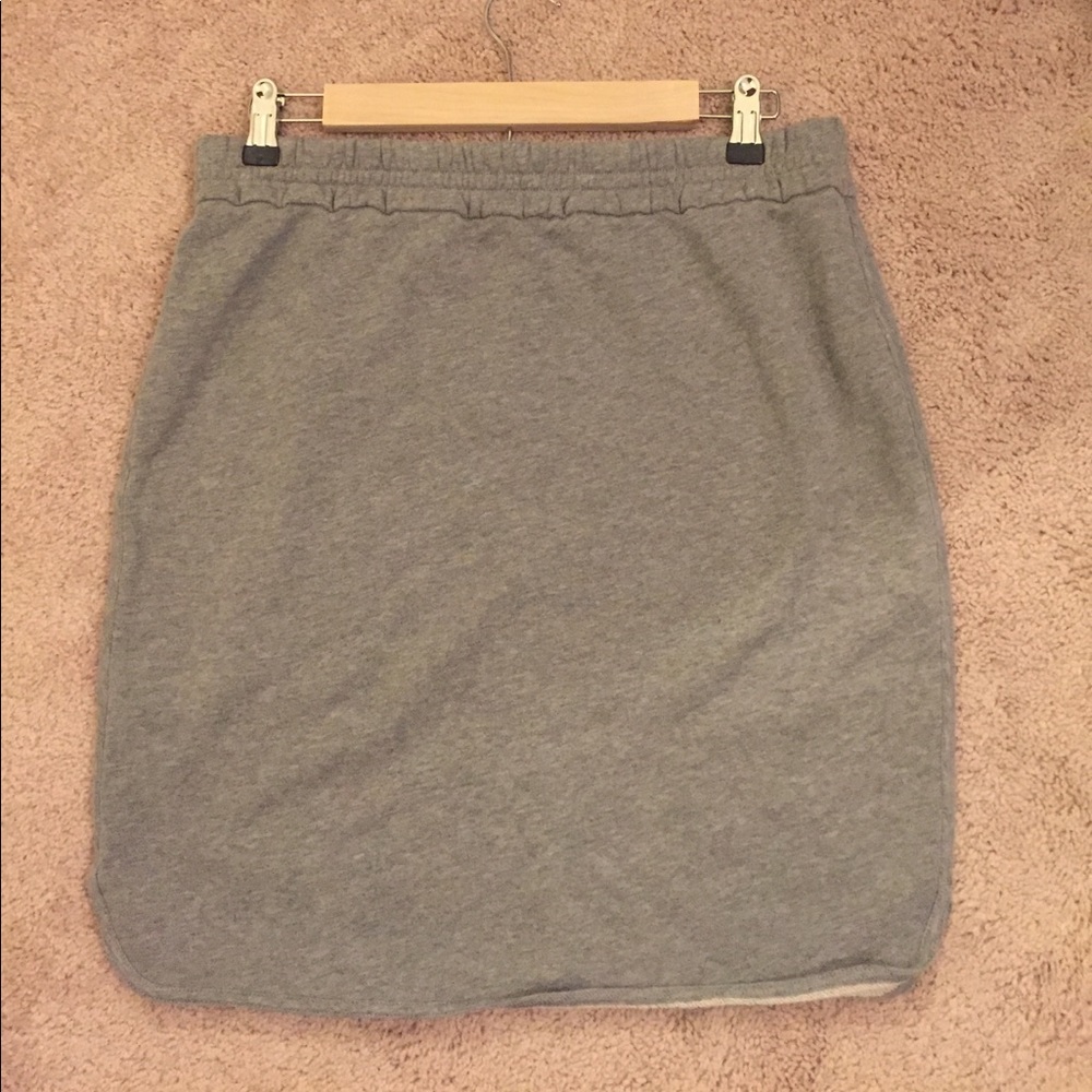 J.Crew Terry Knit Skirt Size 8 Gray