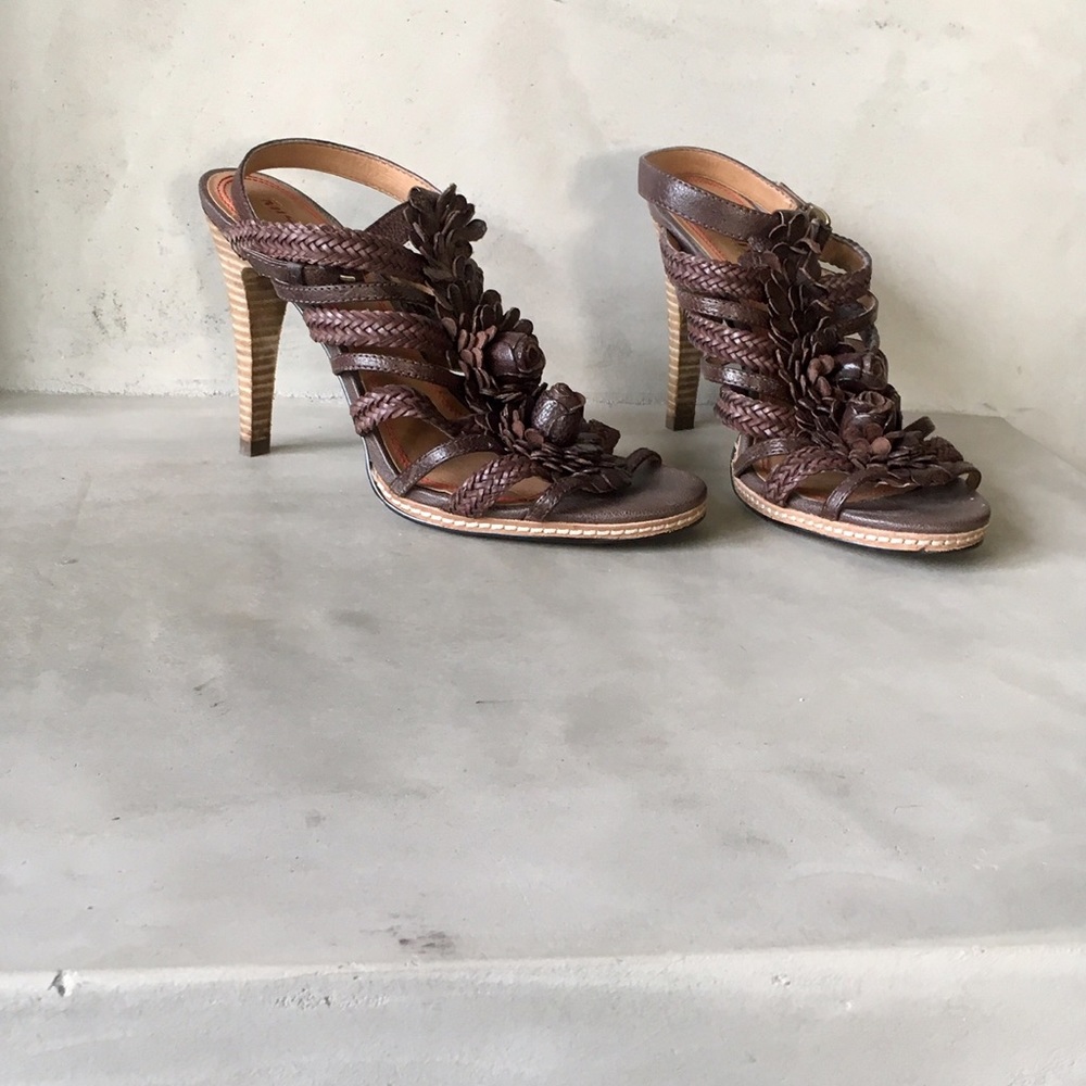 Miss Sixty Leather Flower Pumps