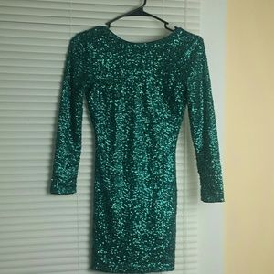 Sequin teal dress!