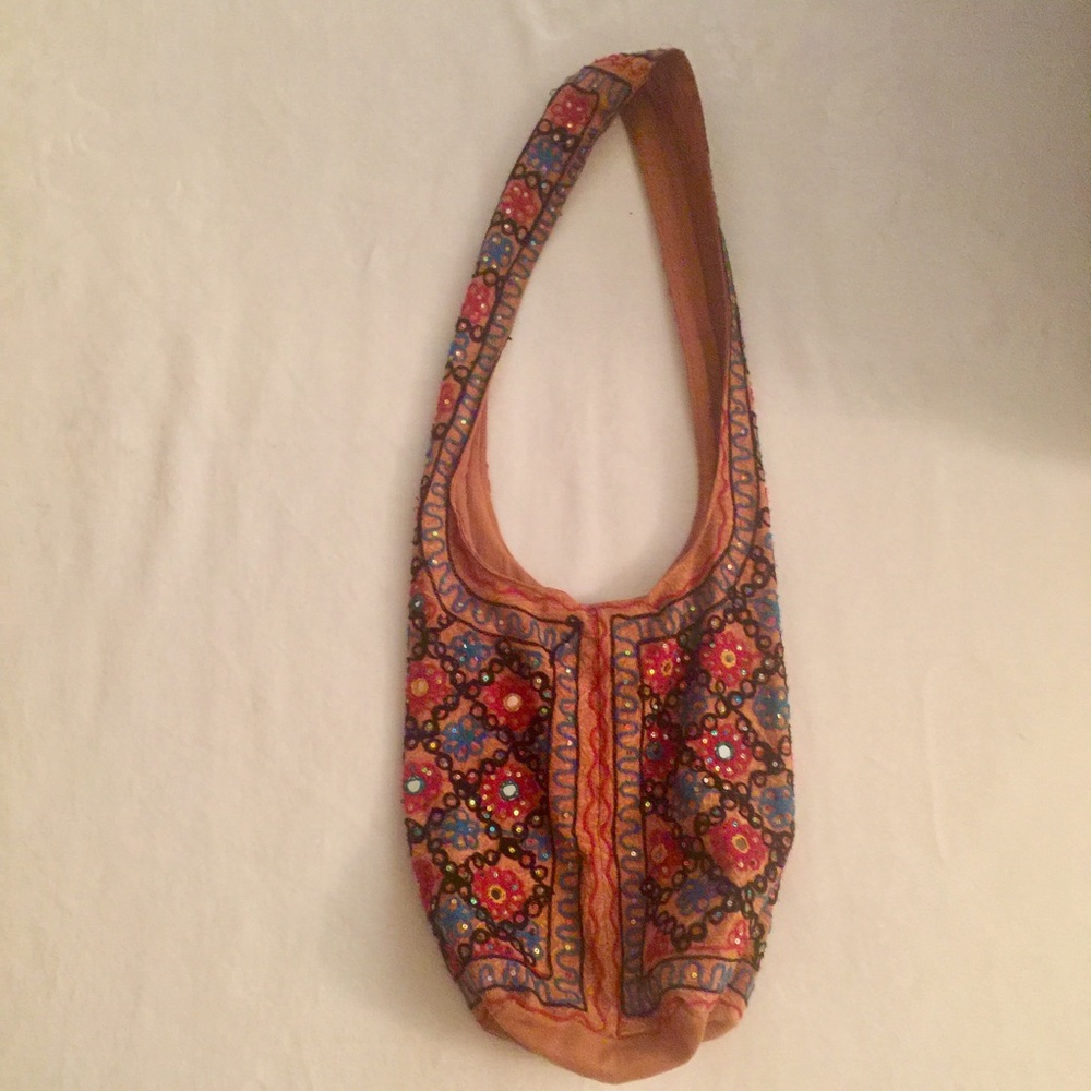 Embroidered crossbody bag
