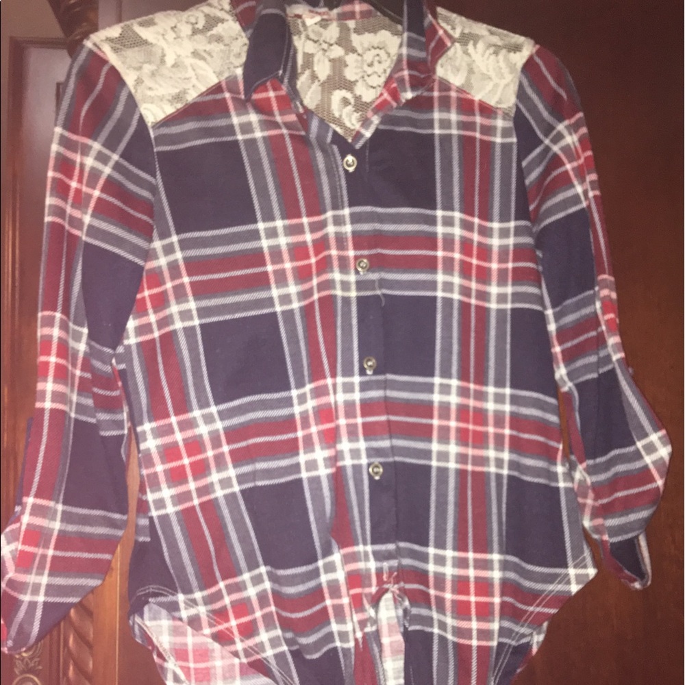 Plaid Lace Flannel