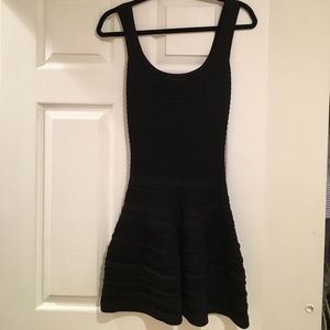 Maje Black Mini Shimmer Tank Dress