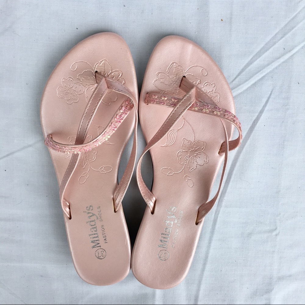 Pink Flowery Sandals