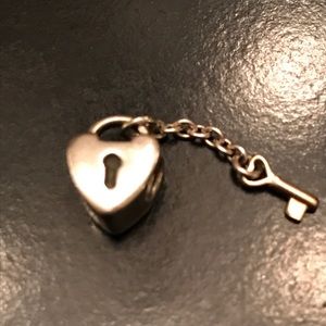 Pandora Dangling Heart Lock and Key Bracelet
