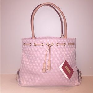 Dooney & Bourke light pink tassel tote