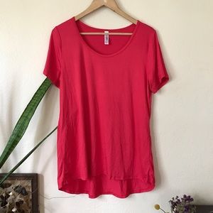Lularoe hot Coral Pink Classic t Shirt Size Medium