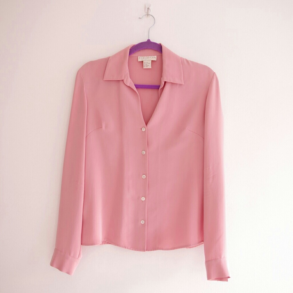 100% Silk blouse in Blush Pink excellent condition