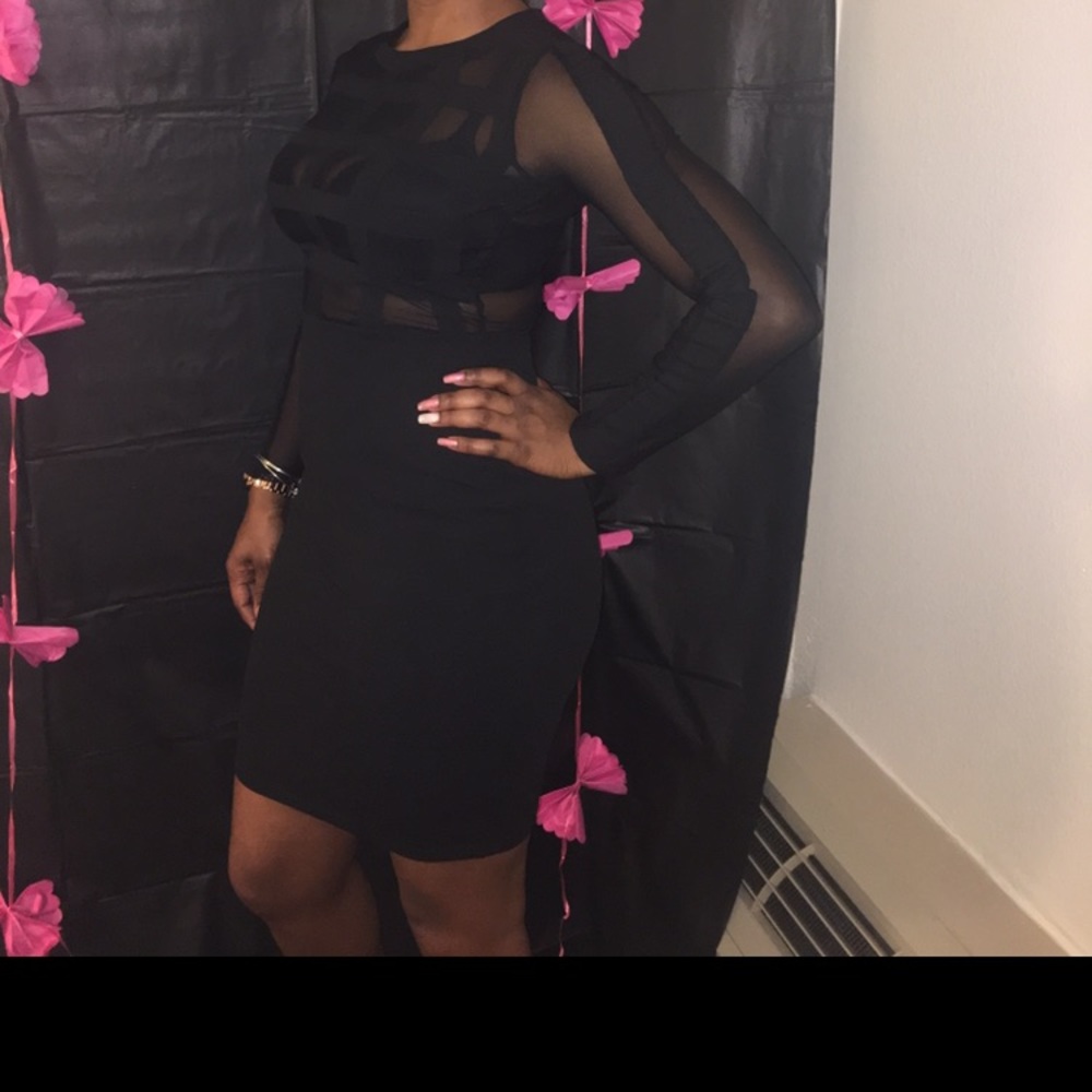 Black mesh dress 🔥