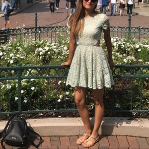 Beautiful Green Foil Lace  Dress.