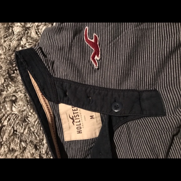Navy Blue Striped Hollister Henley - Picture 3 of 3