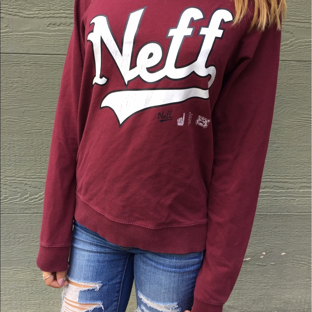 NEFF soft maroon shirt