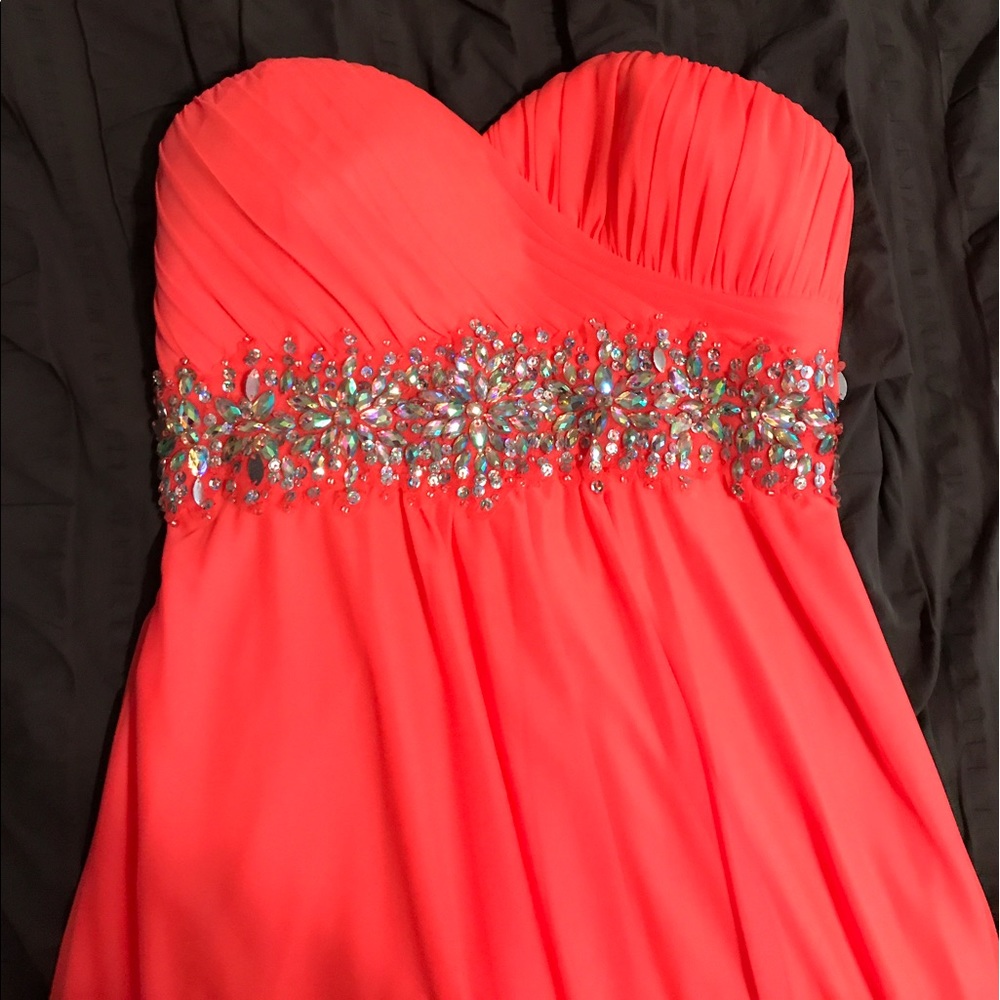 Coral prom dress