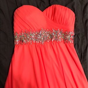 Coral prom dress