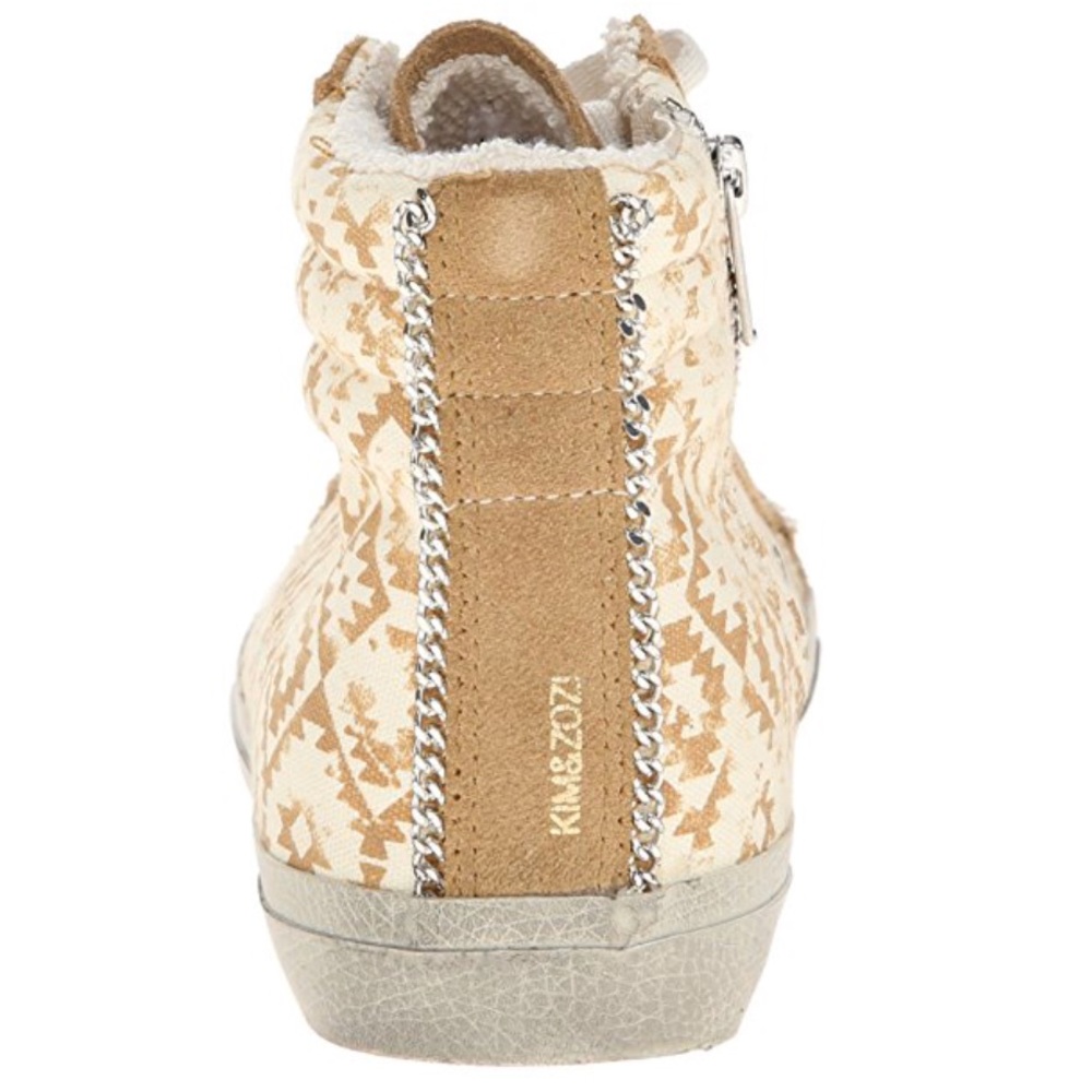 Tan Aztec Hippie Bling High Top Distress Sneakers - Picture 6 of 6