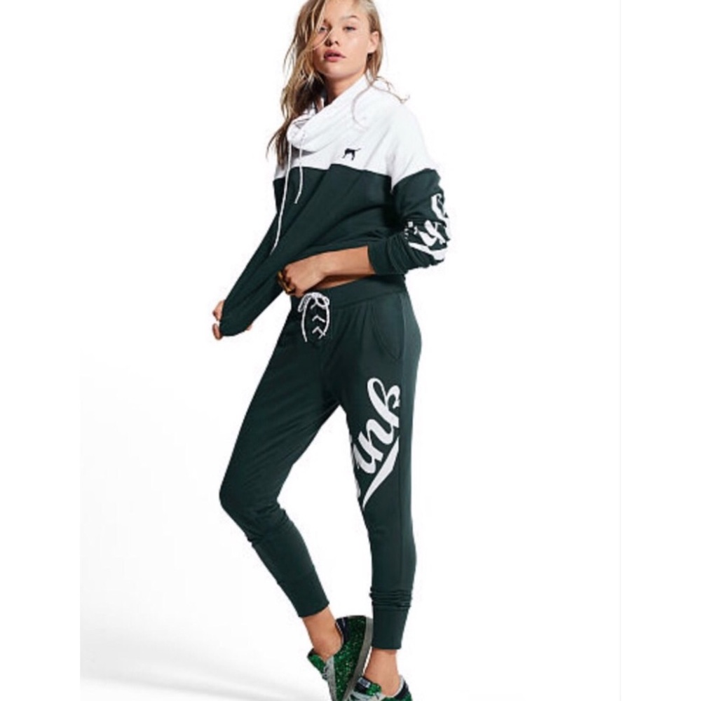 SOLD- VS PINK Cowl Neck Pullover & Pants Set