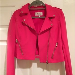 Zara Jackets & Coats - Hot Pink Motorcycle Jacket Zara Jackets & Coats - Hot Pink Motorcycle Jacket