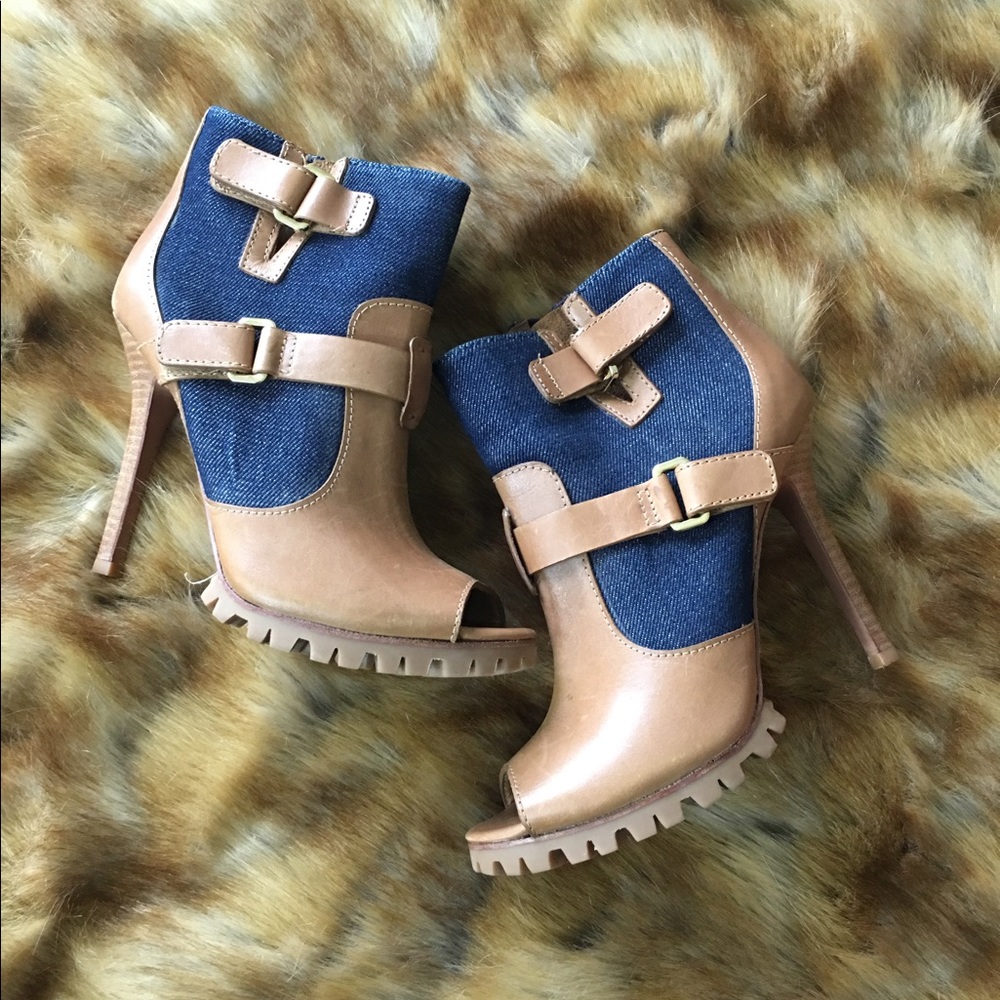 Tory Burch Open Toe Ankle Boot