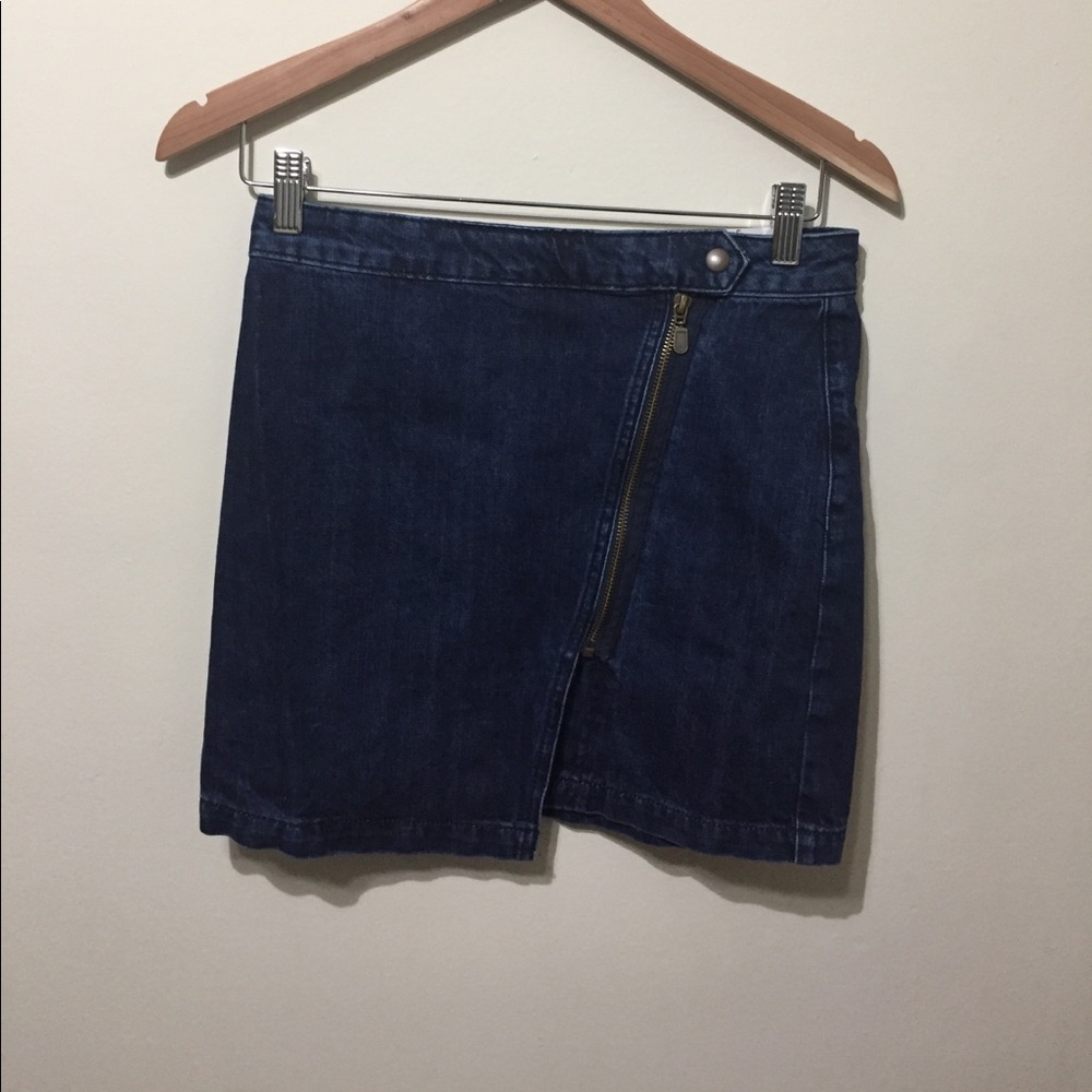 Top shop asymmetric denim skirt