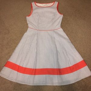 pin stripes w/orange piping