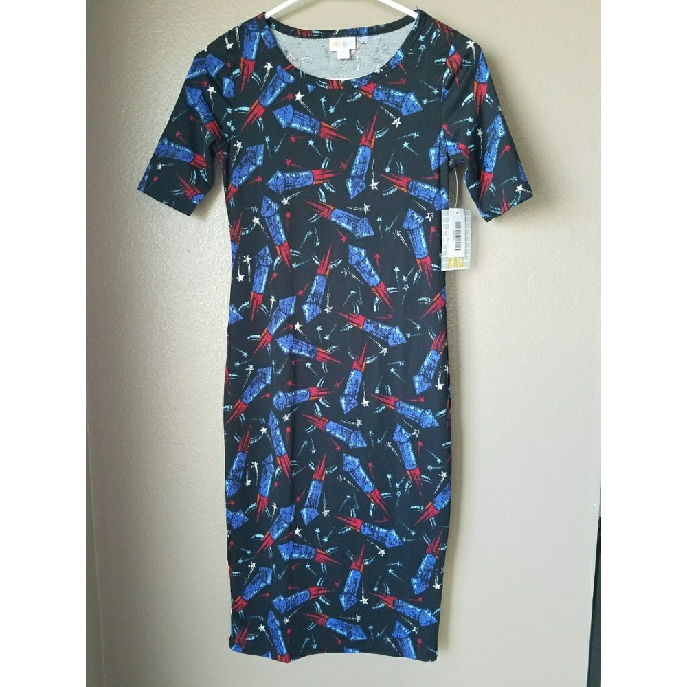 Lularoe Fireworks Julia XXS NWT