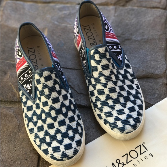 Low Top Distressed Leather Trim Slip On Sneakers - Picture 2 of 6