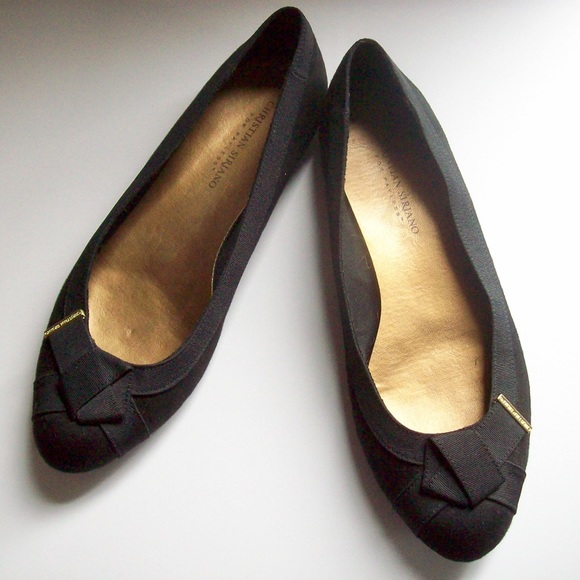 Christian Siriano Shoes Black Gold Ballet Flats C Christian Siriano Shoes Black Gold Ballet Flats C