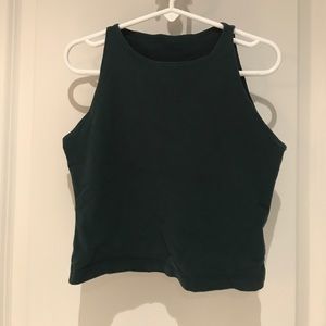 Forest Green American Apparel Crop Top