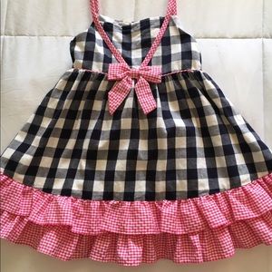 Navy Plaid Dress