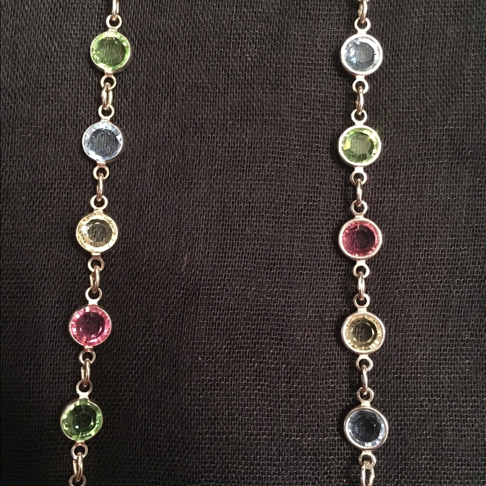 Reduced! Pastel crystal necklace, bracelet, anklet