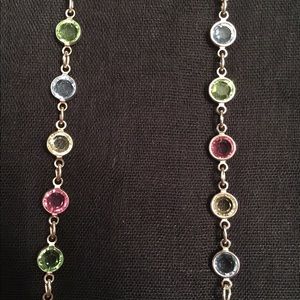 Reduced! Pastel crystal necklace, bracelet, anklet