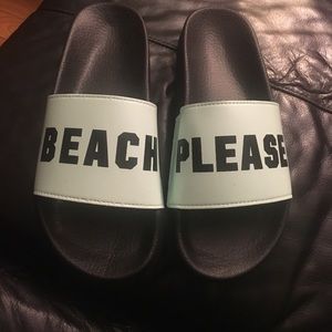 Beach please pink sliders