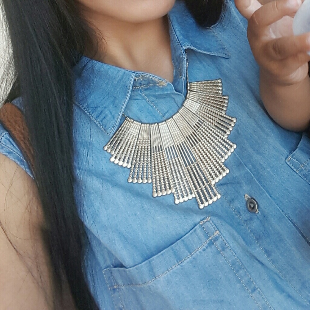 Golden statement necklace