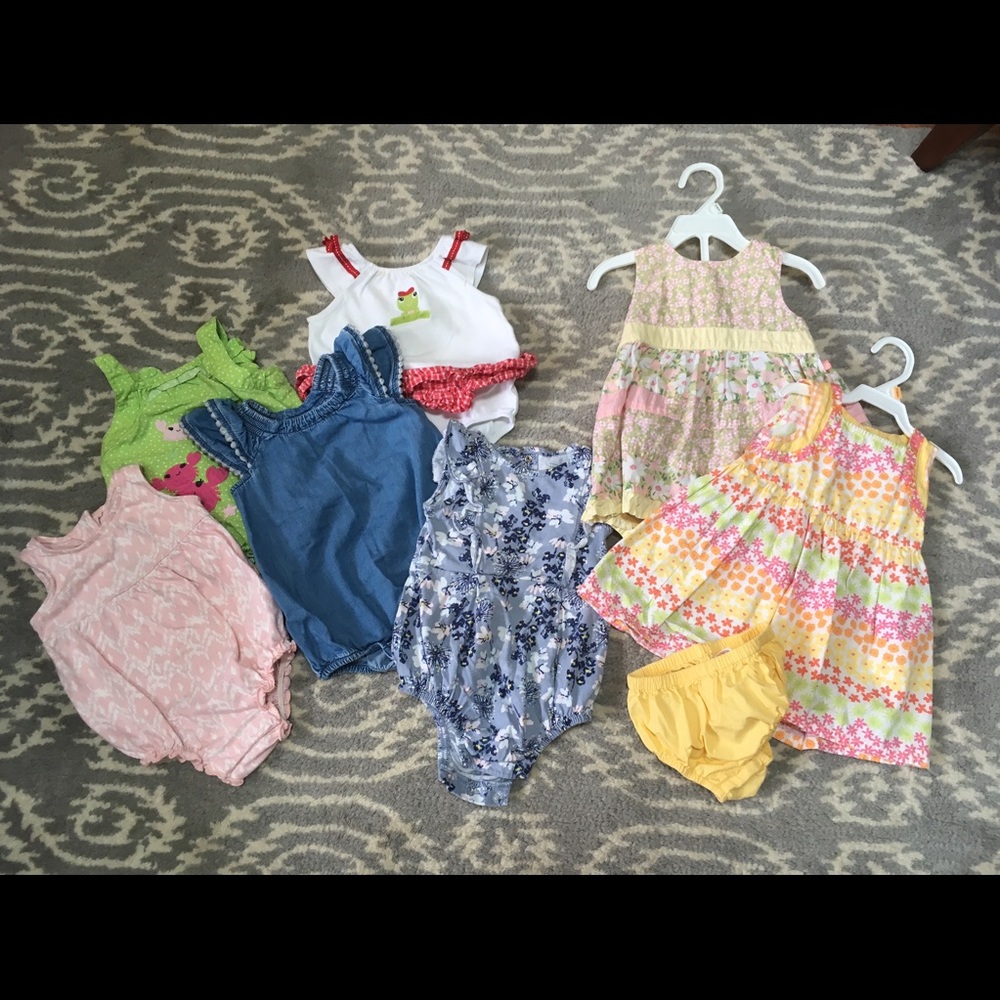 12m Baby Girl Summer Romper Dress Bundle