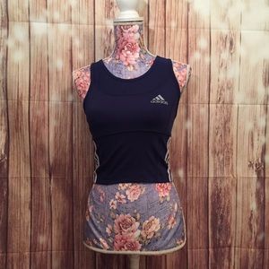 Navy blue adidas cropped bralette top size medium.