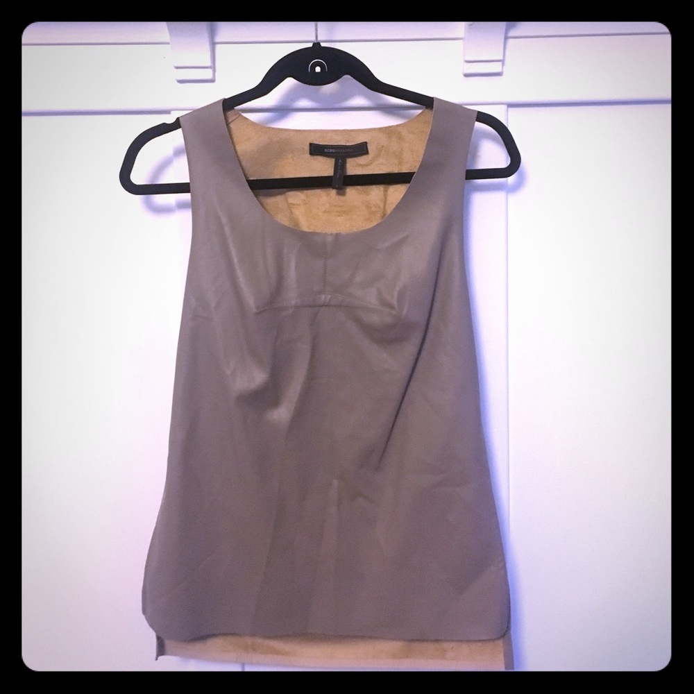 Real leather BCBGMAXAZRIA tank
