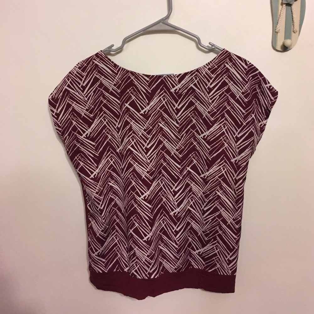 Maroon top - silky front/ cotton back