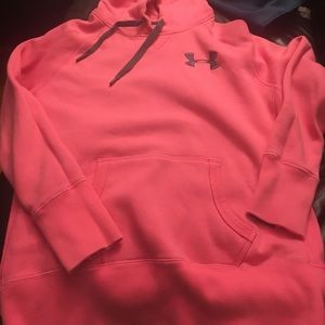 Pink under armour sweatshirt