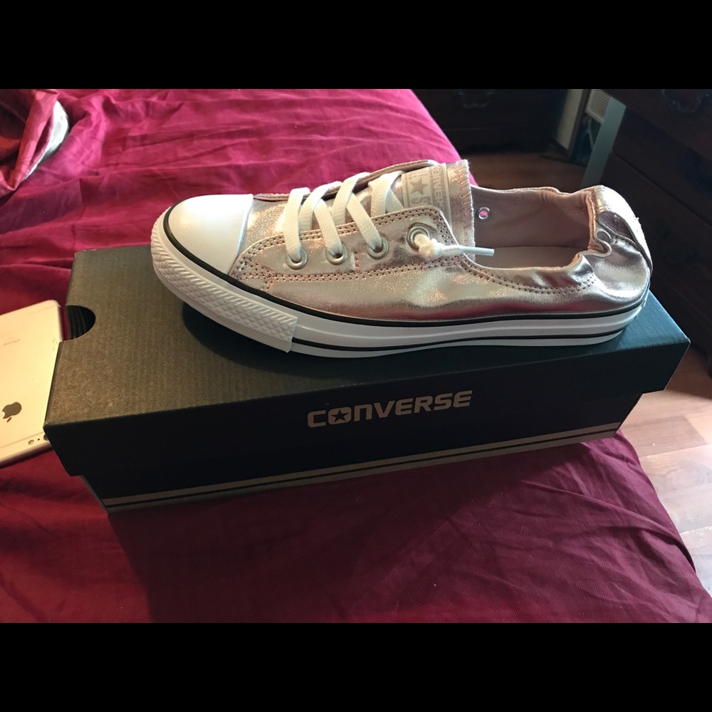 Converse metallic rose gold sneakers women size 9